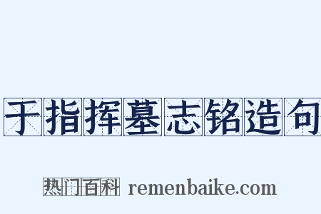 于指挥墓志铭造句是什么意思的图片